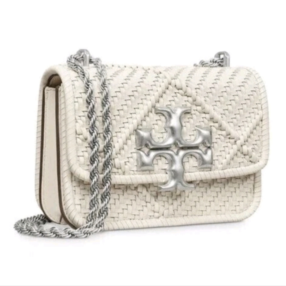 Tory BURCH Eleanor Diamond Woven Ivory Small